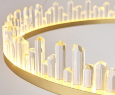  Круглый светодиодный светильник золотое кольцо с кристаллами 1000 мм Integrator IT-642-Gold-1000