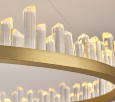  Круглый светодиодный светильник золотое кольцо с кристаллами 1000 мм Integrator IT-642-Gold-1000