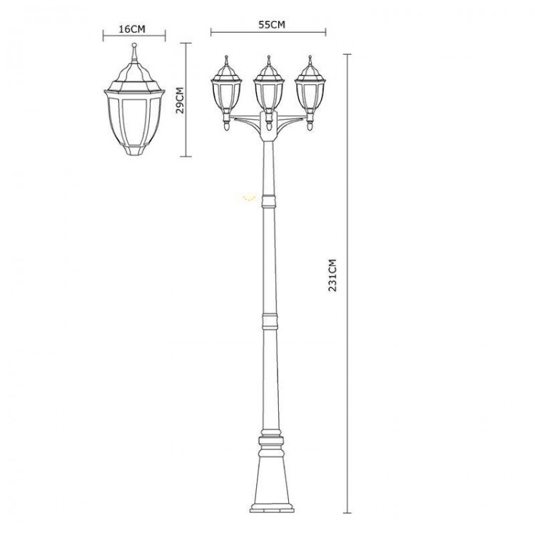  Arte Lamp · A3151 · A3151PA-3WG