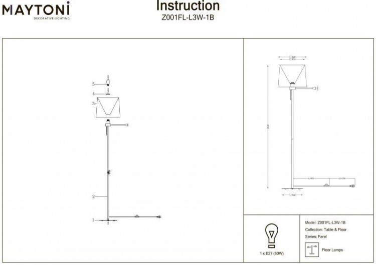  Maytoni · Farel · Z001FL-L3W-1B