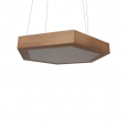  Подвесной шестиугольный светодиодный светильник Гекса цвета Светлое дерево (D 1400 мм)