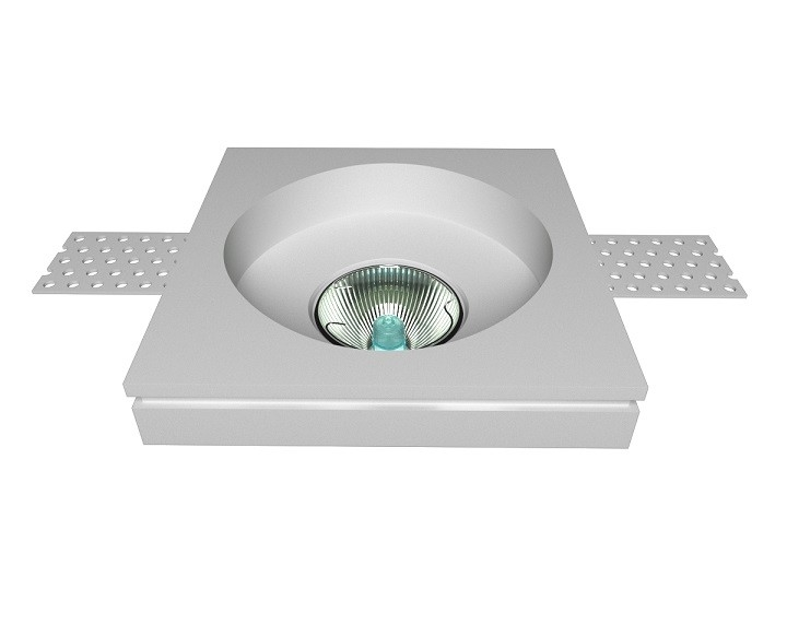  Гипсовый квадратный светильник для встраивания в потолок Decorator VS-019