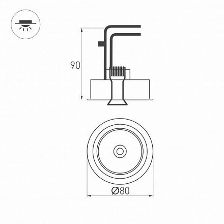  Встраиваемый светильник Arlight CL-SIMPLE-R78-9W Day4000 (WH, 45 deg) 028146