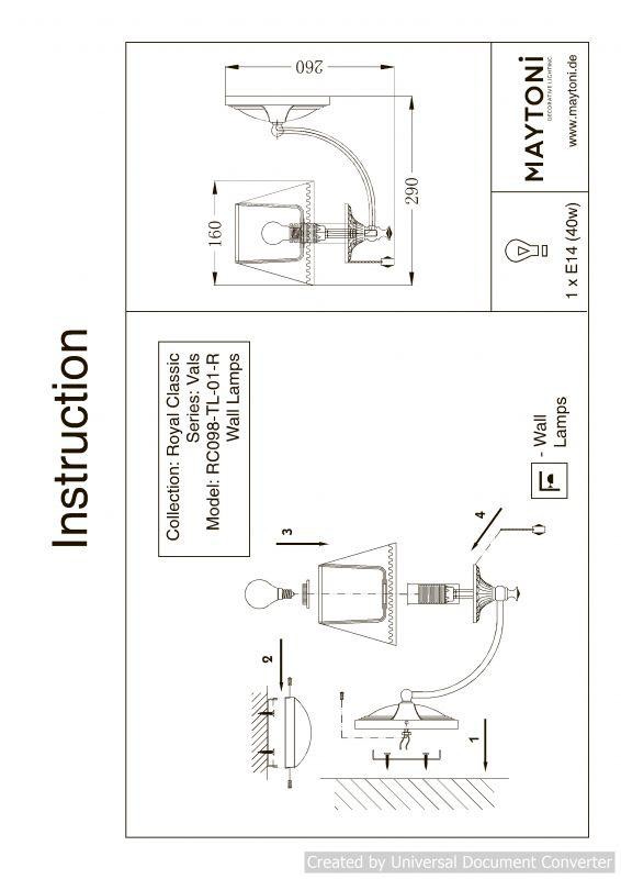  Maytoni · Vals · RC098-TL-01-R