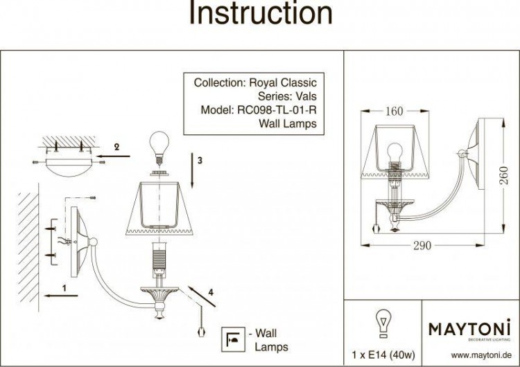  Maytoni · Vals · RC098-TL-01-R
