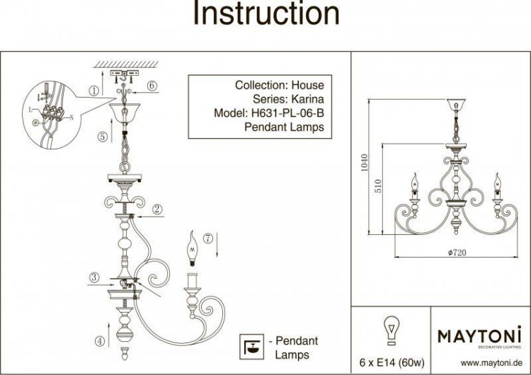  Maytoni · Karina · H631-PL-06-B
