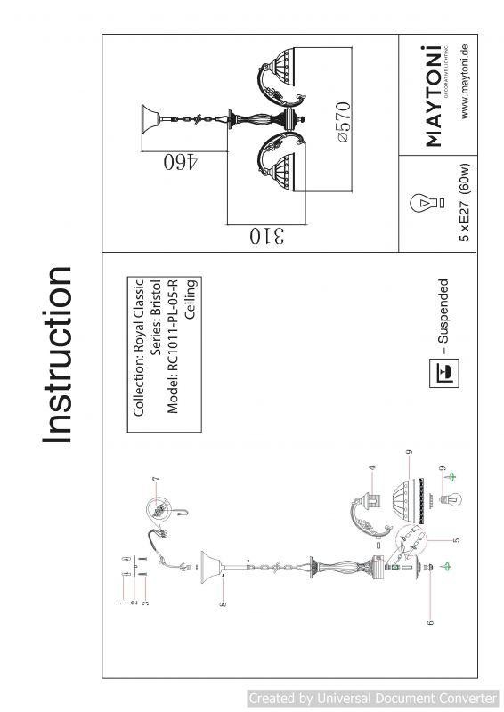  Maytoni · Bristol · RC1011-PL-05-R