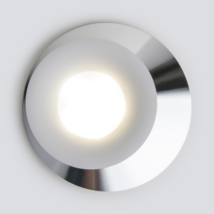  Встраиваемый потолочный точечный светильник Elektrostandard 124 MR16 белый/серебро