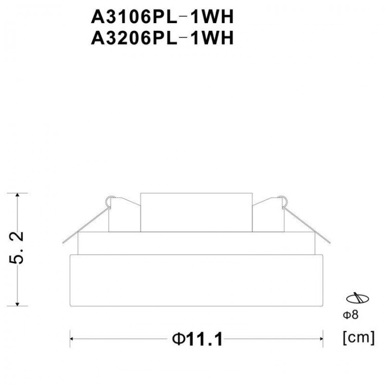  Arte Lamp · A3206 · A3206PL-1WH