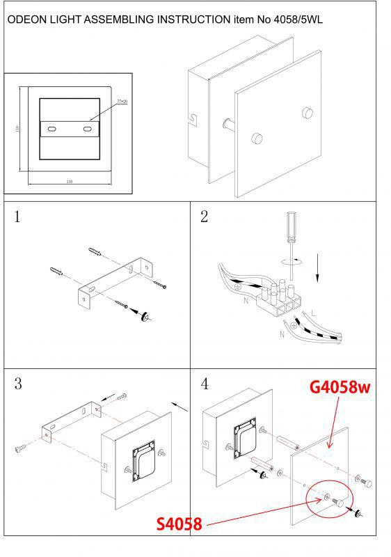  Odeon Light · Grace · 4058/5WL