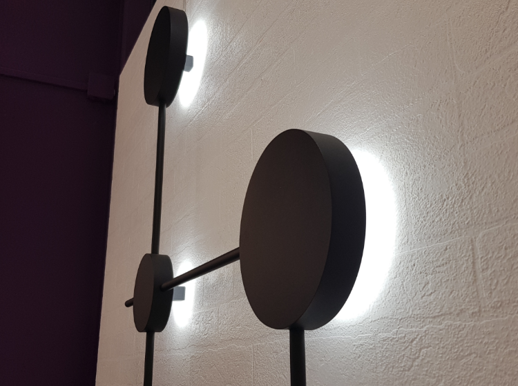  Настенный чёрный светильник бра Svetholl Ореол 7510 L1130 B620 LED 18W