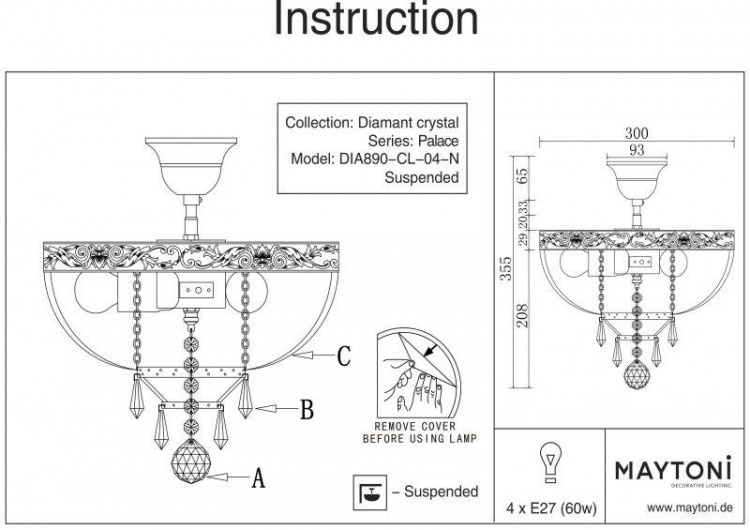 Maytoni · Palace · DIA890-CL-04-N