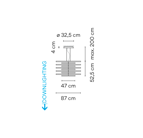  [R] R-0104-870/525 Светильник подвесной VIBIA Rhythm Vertical 2180