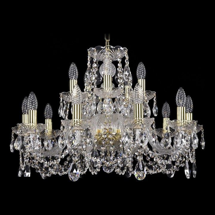  Подвесная люстра Bohemia Ivele Crystal 1402/10+5/240/G