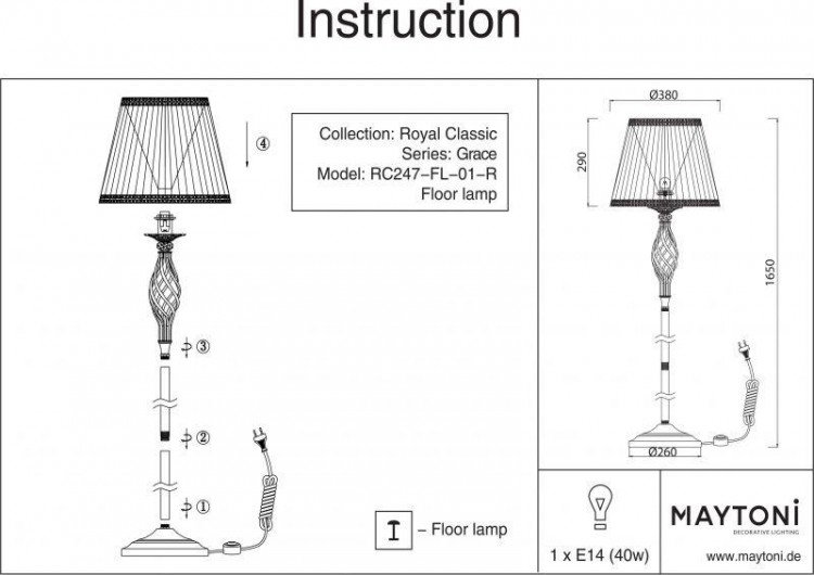  Maytoni · Grace · RC247-FL-01-R