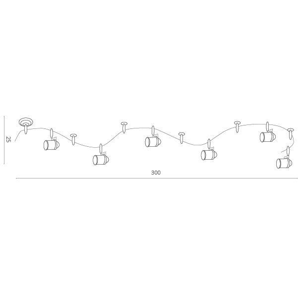  Arte Lamp · Rails · A3056PL-6BK