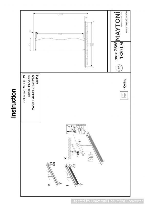  Maytoni · Plasma · P444-PL-01-26W-N