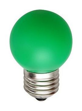  Лампа светодиодная Feron LB-37 E27 220В 1Вт зеленый цвет 25117