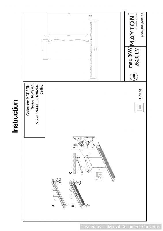  Maytoni · Plasma · P444-PL-01-36W-N