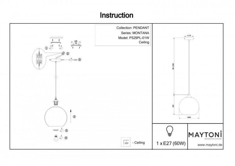  Maytoni · Walter · P529PL-01W