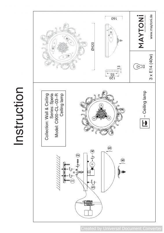 Maytoni · Speria · C900-CL-03-R