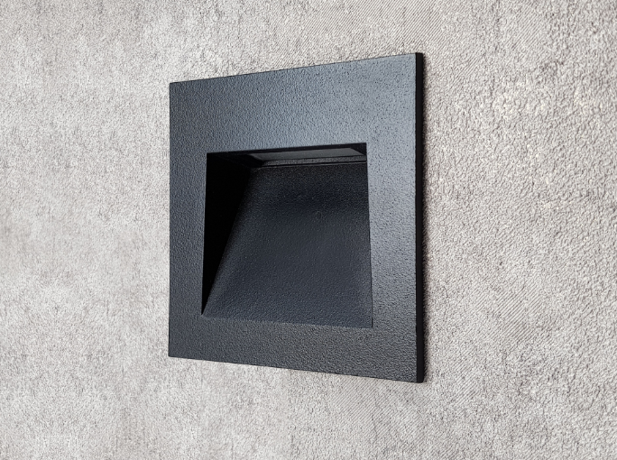  Чёрный квадратный светильник для лестницы Integrator Stairs Light IT-760-Black
