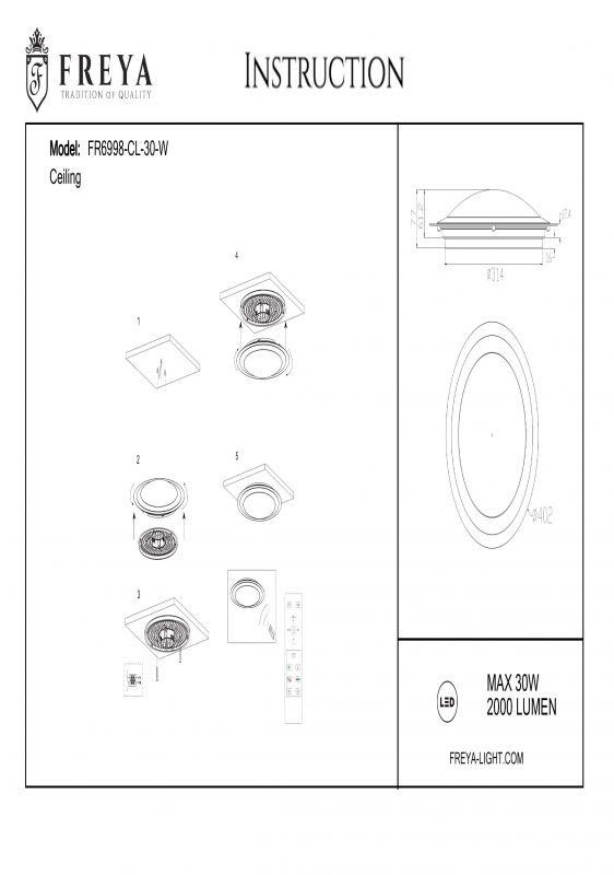  Freya · Halo · FR6998-CL-30-W