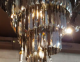  Хрустальная люстра Odeon Helix — подвесной светильник из металла · Реплика