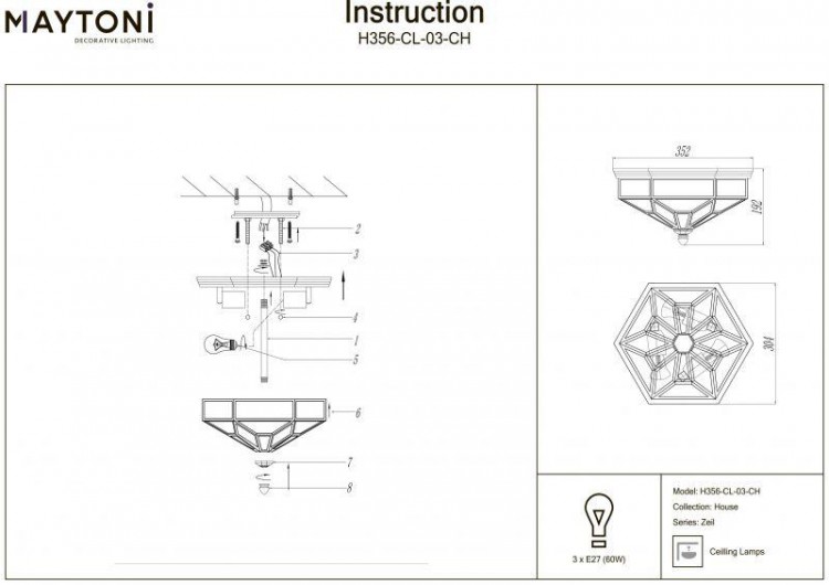 Maytoni · Zeil · H356-CL-03-CH