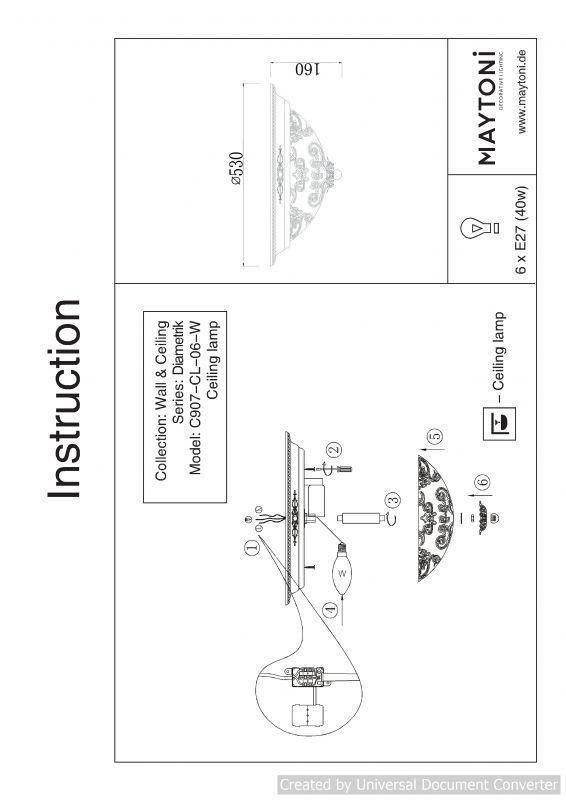 Maytoni · Diametrik · C907-CL-06-W