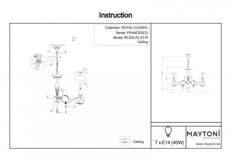  Maytoni · Francesco · RC332-PL-07-R