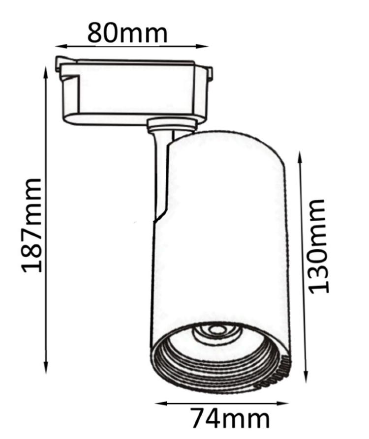  Светильник трековый однофазный Crystal Lux CLT 0.31 007 20W WH