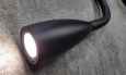 чёрный прикроватный светильник для чтения на гибкой ножке