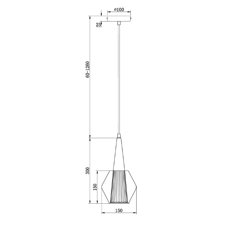  Подвесной одиночный светильник Freya Copita FR5133PL-01GR