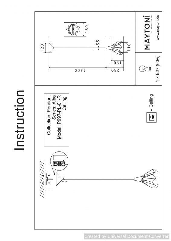  Maytoni · Alba · P997-PL-01-R