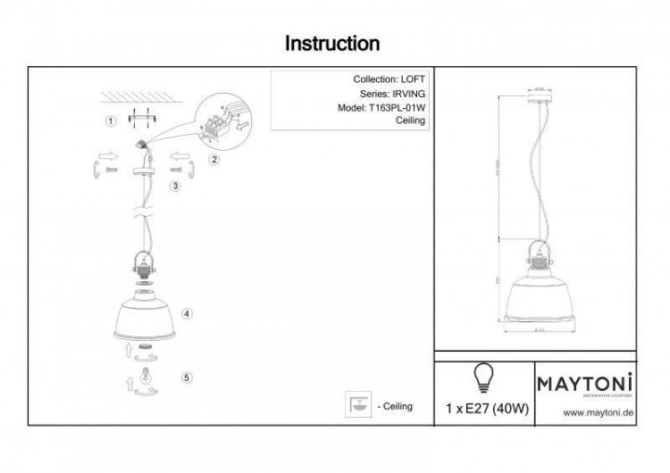  Maytoni · Irving · T163PL-01W