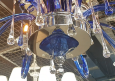  Стеклянная подвесная люстра Jago Orchidea NCS 410 Arg/Blu