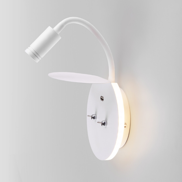  Бра, настенный светильник с полкой для телефона Elektrostandard Lungo MRL LED 1017 White