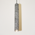 Подвесной одиночный светильник из камня светодиодный APL LED 3301.7162/70-500 Black/Marble