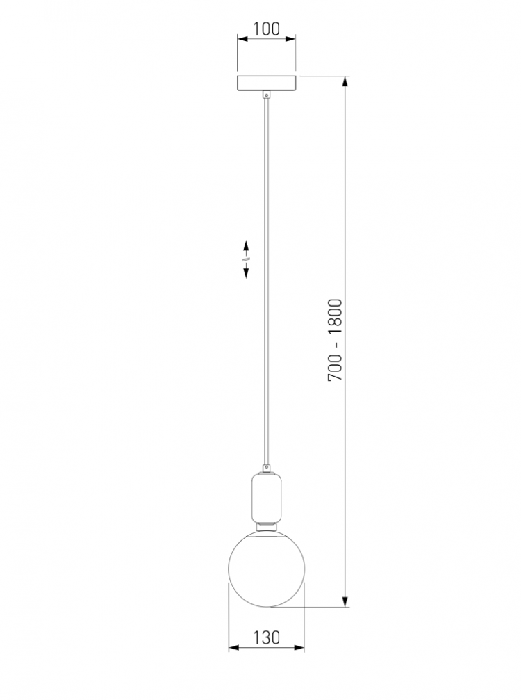  Подвесной светильник шар Eurosvet Bubble Long 50158/1 белый