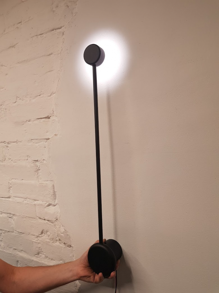  Реплика Vibia Pin Wall Light Black 1692 черный бра