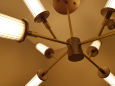  Реплика ROLL AND HILL SPIDER CHANDELIER, Люстра коричневая с плафонами Integrator Ceiling Light IT-401