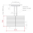  Светильник подвесной VOLNA Rhythm Vertical 870 Integrator IT-0204-001-CC/L500