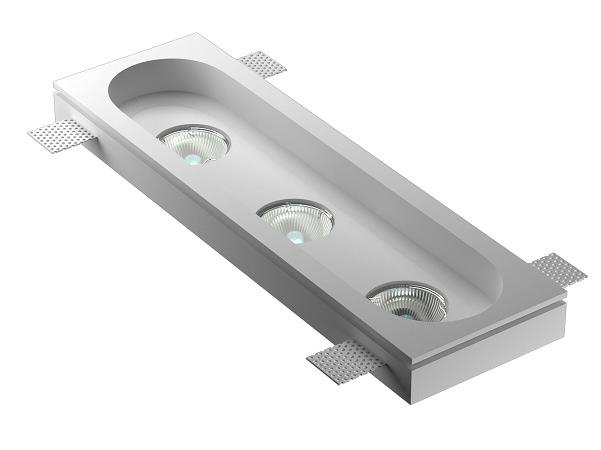  Прямоугольный гипсовый светильник для встраивания в потолок Decorator VS-022