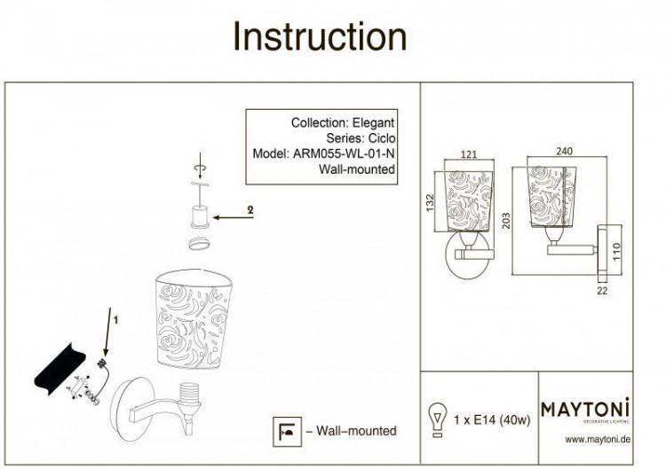 Maytoni · Ciclo · ARM055-WL-01-N