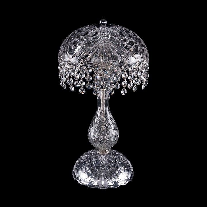  Настольная лампа декоративная Bohemia Ivele Crystal 5011/22-42/Ni/R
