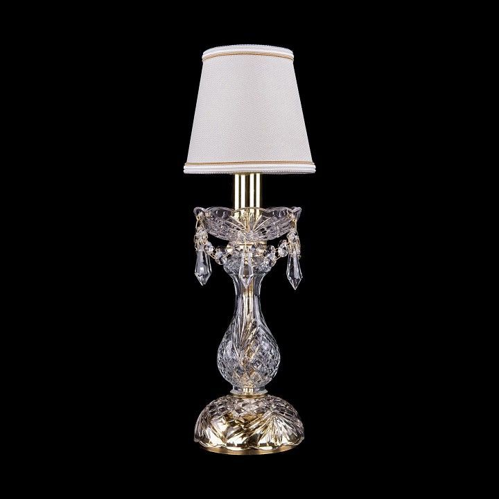 Настольная лампа декоративная Bohemia Ivele Crystal 5700/1-27/G/SH40A